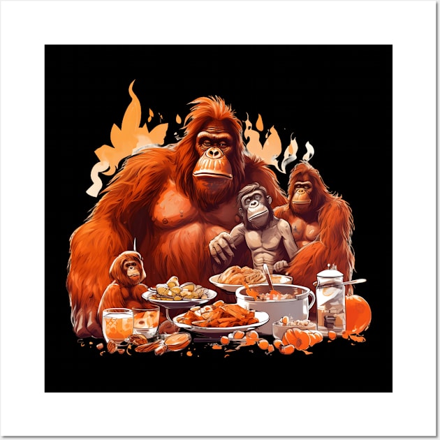 Orangutan Family Thanksgiving Wall Art by Graceful Designs